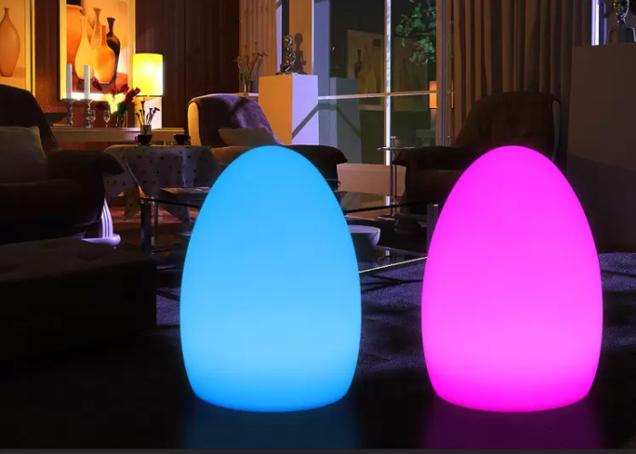 LED egg-shaped floor lamps