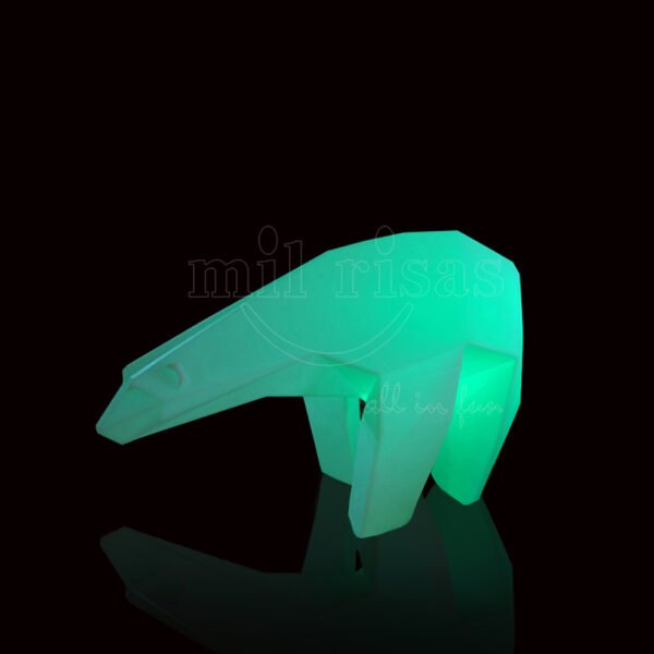 Large Outdoor Polar Bear Decor Geometric LED Garden Light