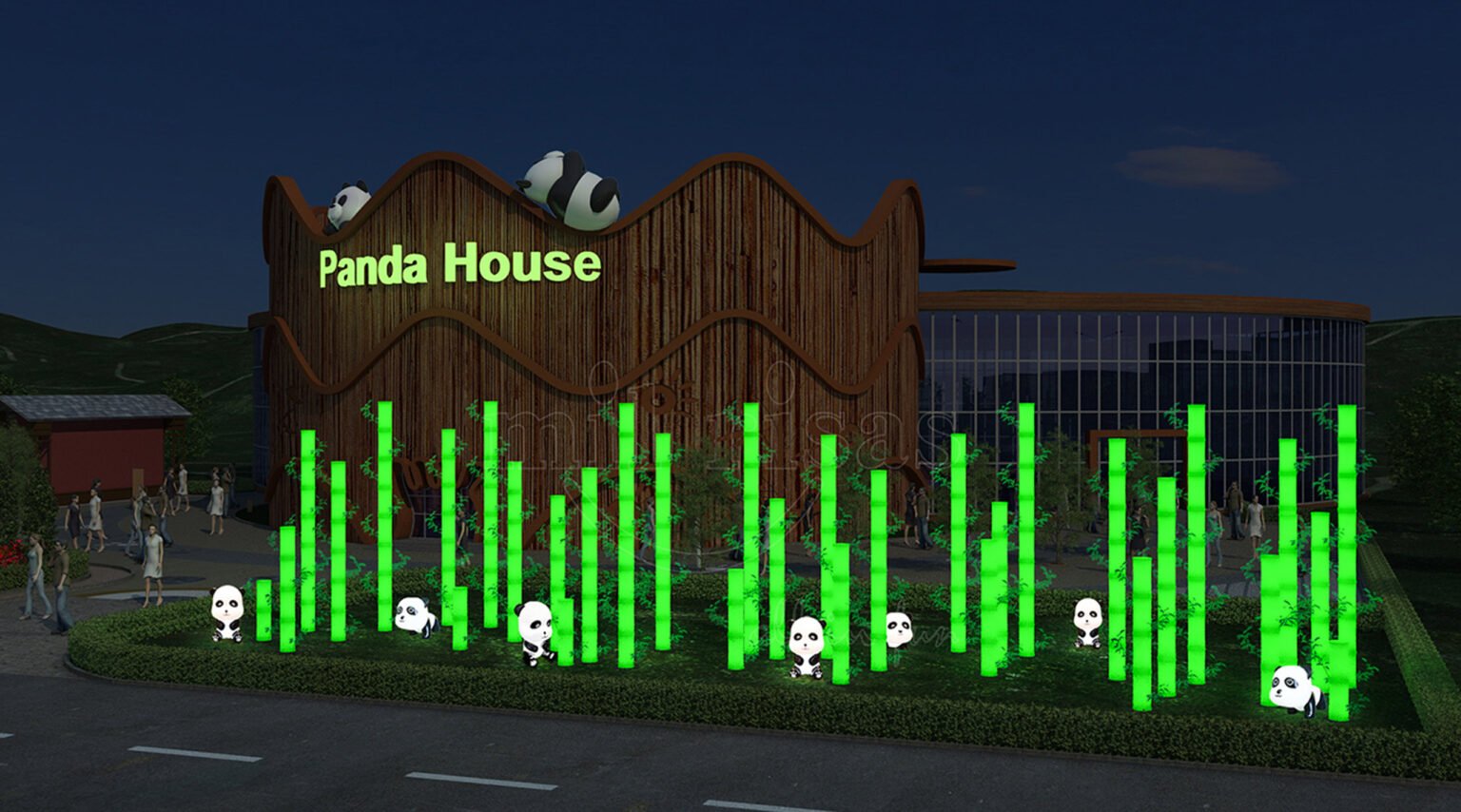 Make Panda Pavilion Shine with Eye-Catching LED Panda Animal Lights