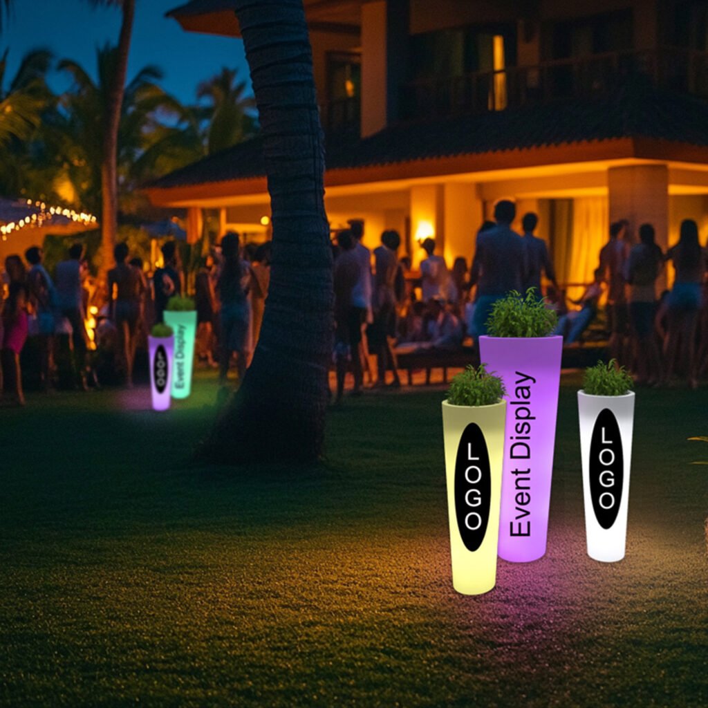 Personalized Outdoor Multicolor LED Decorative Planter