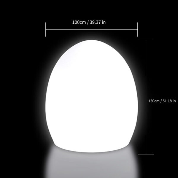 Size of Large Wireless Floor Lamp LED Outdoor Solar Egg Lights