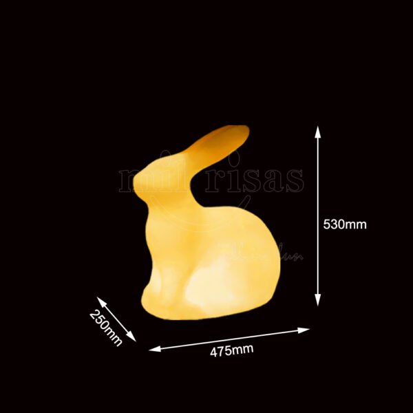 Size of Moon Worship Rabbit Lamp Animal LED Light