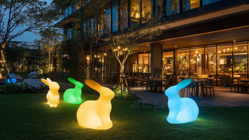 Transform Your Resort’s Outdoor Ambiance with the Magical Light Up Bunny