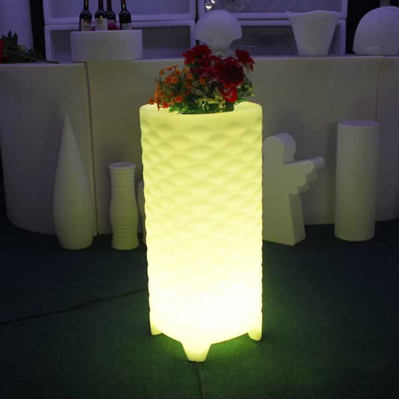 LED Plastic Flower Pot With Thread