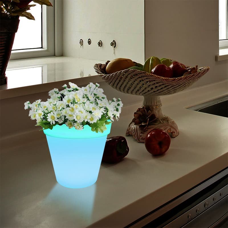 LED Solar Light Flower Planter Pots