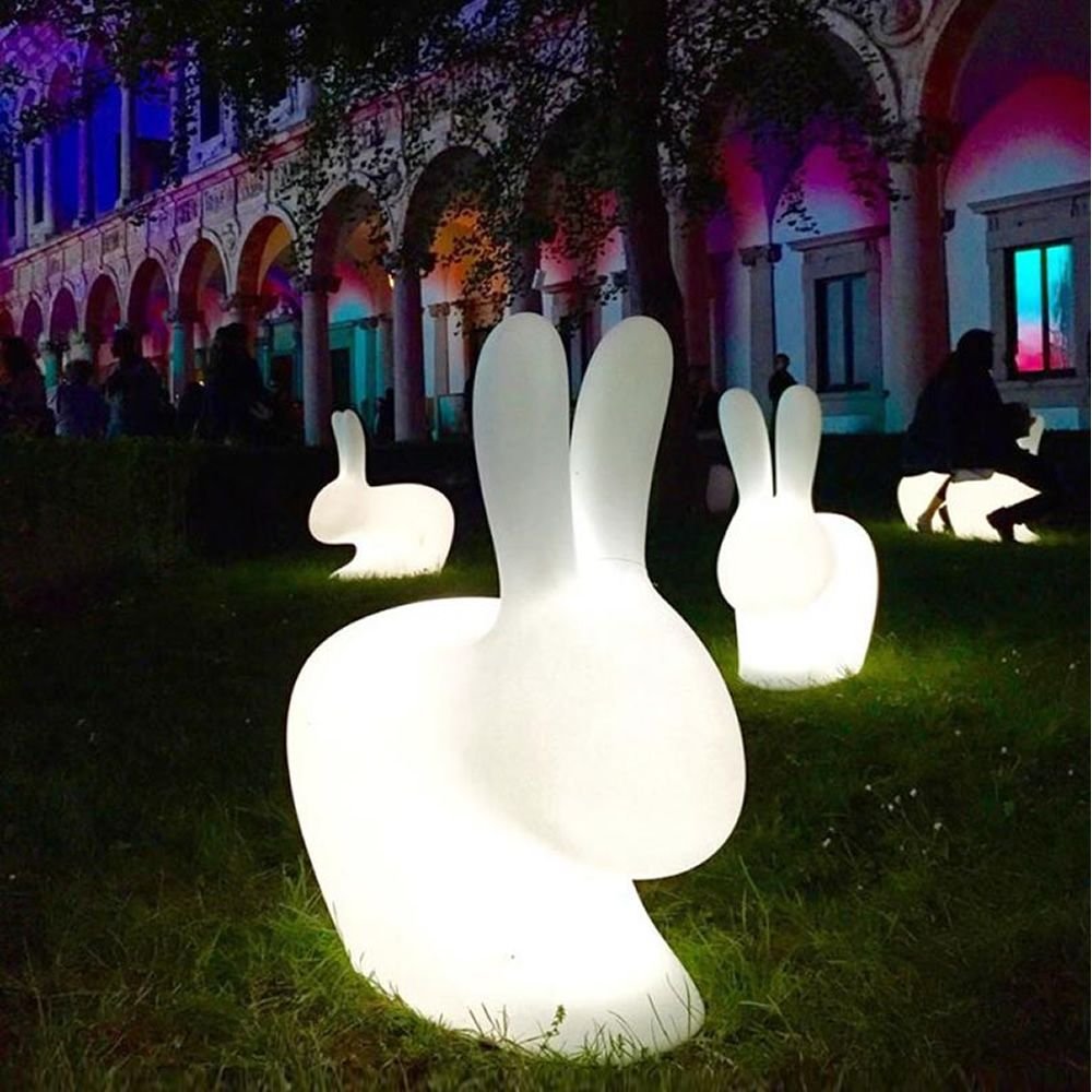 LED rabbit shaped lights chair for garden animal floor lamp