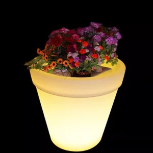 Pots de fleurs à lumière solaire à LED