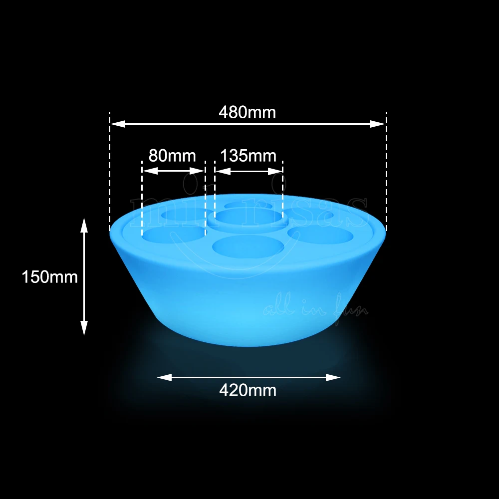 Size of Colour Changing LED Ice Bucket
