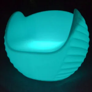 Chaise de canapé à lumière LED simple en forme de coquille à changement de couleur