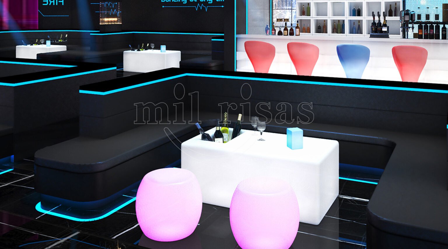 Drum Shape LED Stool for Vibrant Bar Vibes
