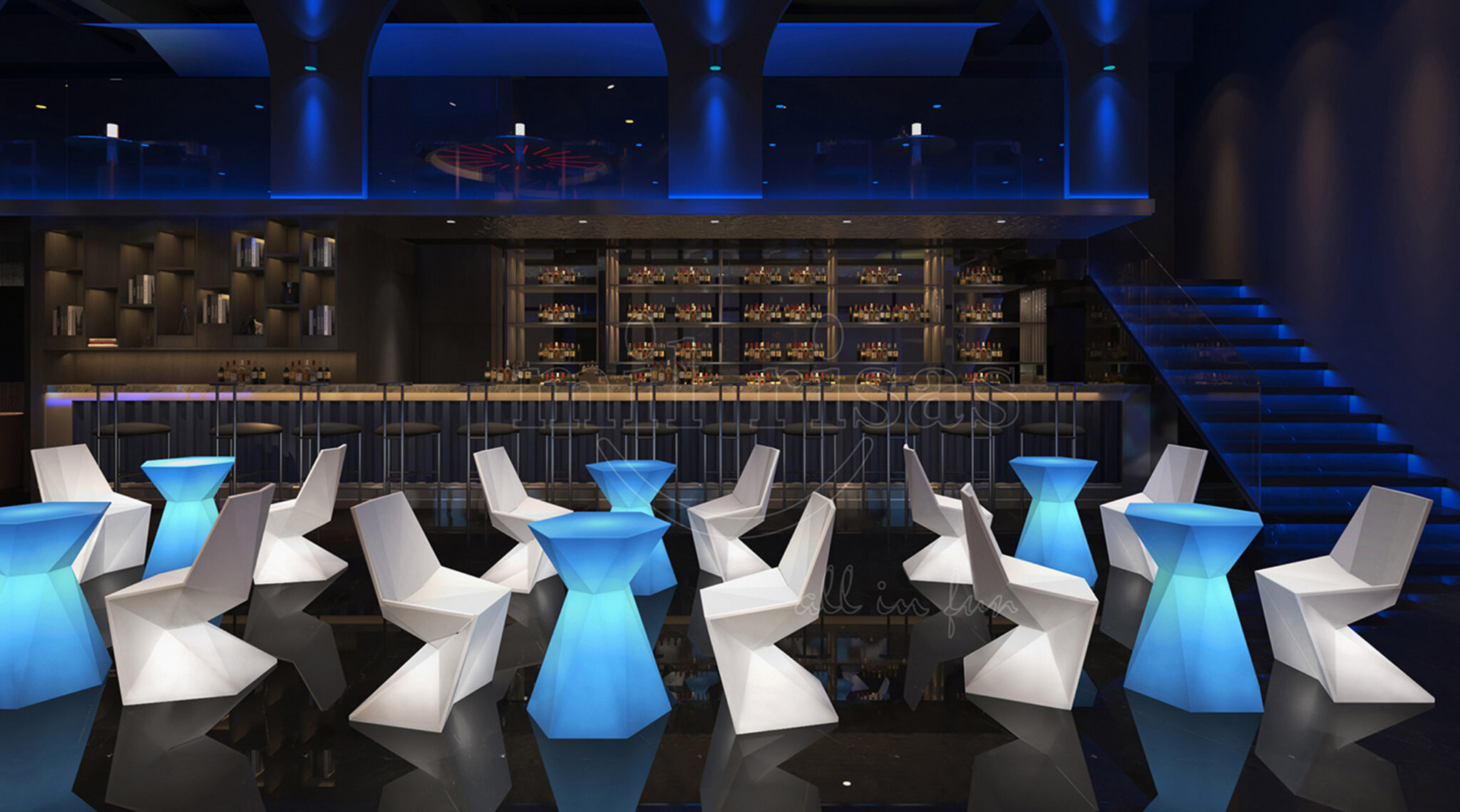 LED Bar Cocktail Table | Light Up Your Lounge & Party Nights