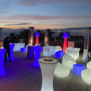 LED party furniture creates a relaxing area for your event