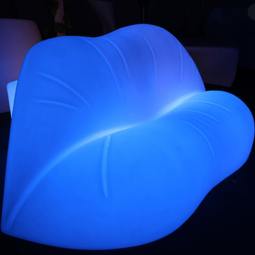 glow lip sofa LED