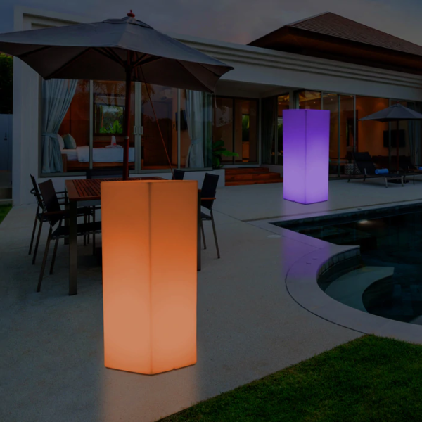 modern square column led floor lamp