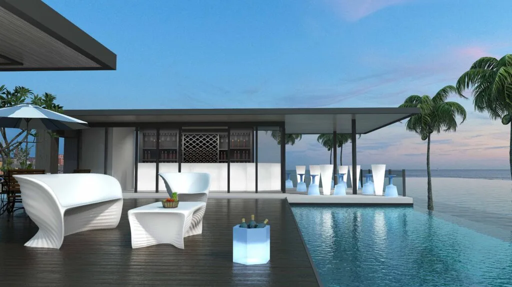 Mobili LED per feste a tema bikini da beach bar