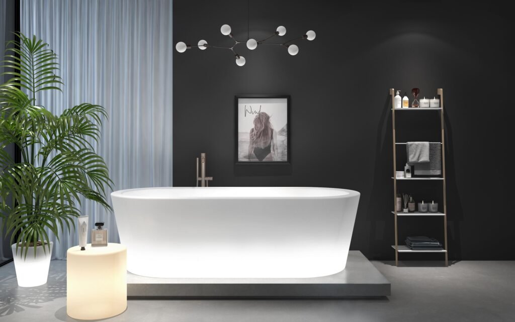 LED bathtubs furniture for hotel bathroom enhance space the luxurious style