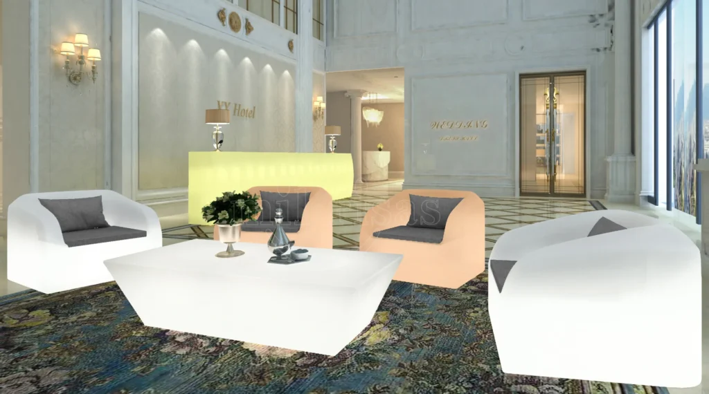 The Combination of Rotomolded Furniture and LED lighting Furniture Could Replace Traditional Hotel Furniture