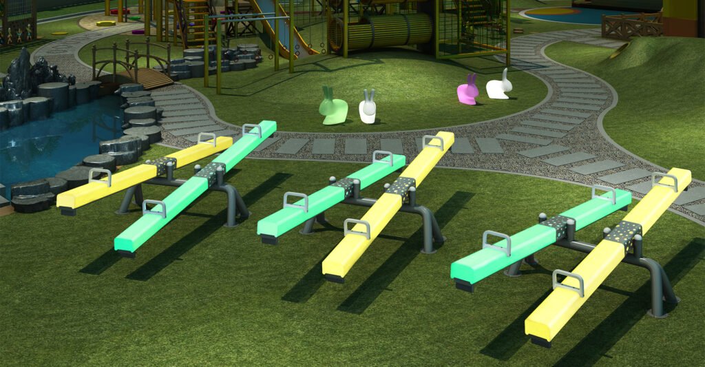 twin LED seesaw 4 m children playground