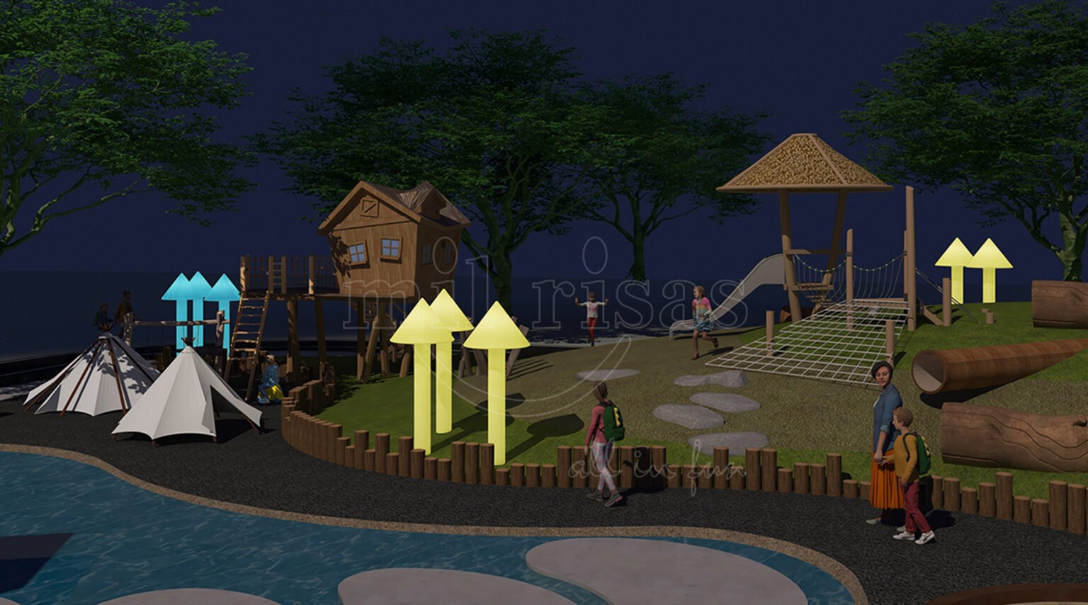 Add Playful Illumination to Kids’ Parks with LED Mushroom Floor Lamps