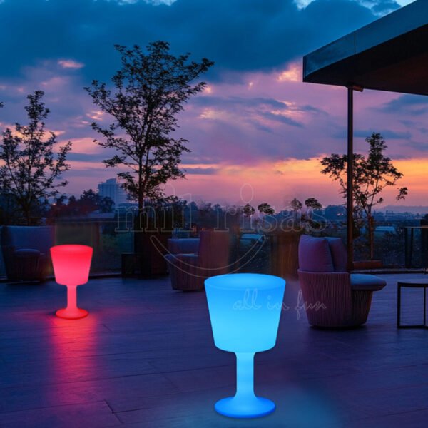 Add a Warm Glow to Your Outdoor Lounge with the Wine Cup Shape Standing Floor Lamp