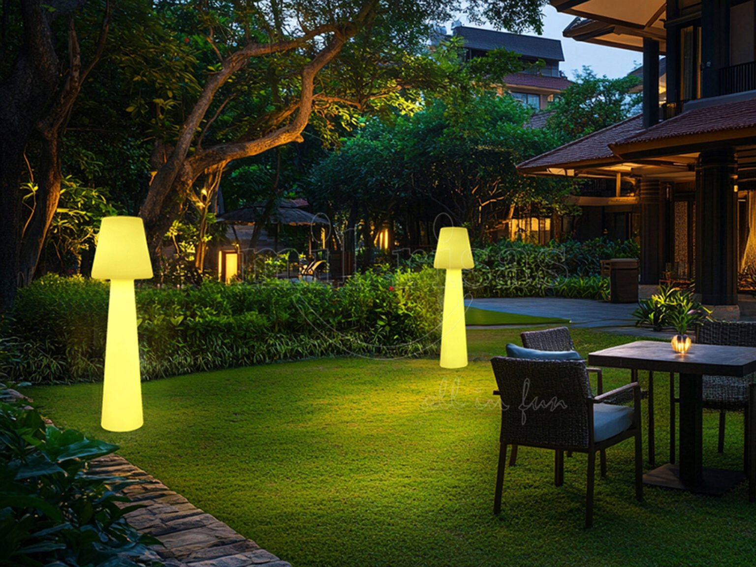 Elevate Your Villa Garden Ambience with LED Flared Shade Lamps