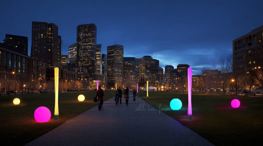 Enhance Public Parks with the Stylish Square Spiral Floor Lamp with Metal Base