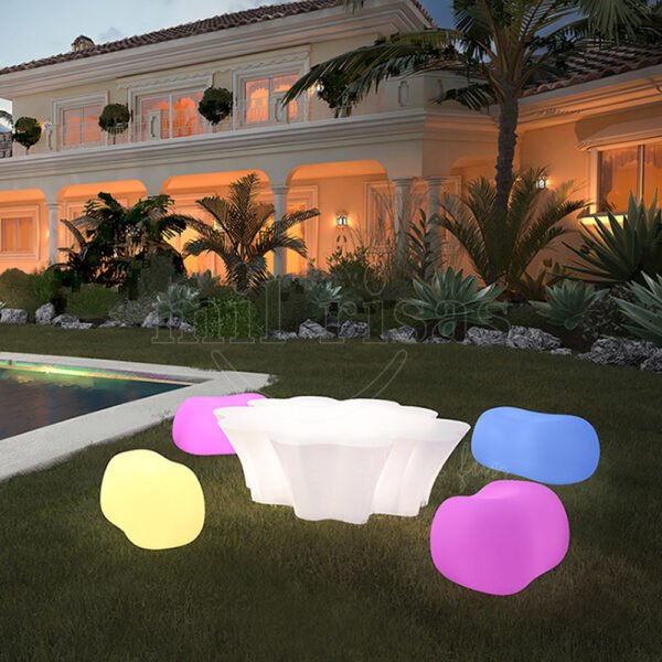 LED Club Tables Furniture Lighting With Cog Shape - Image 3