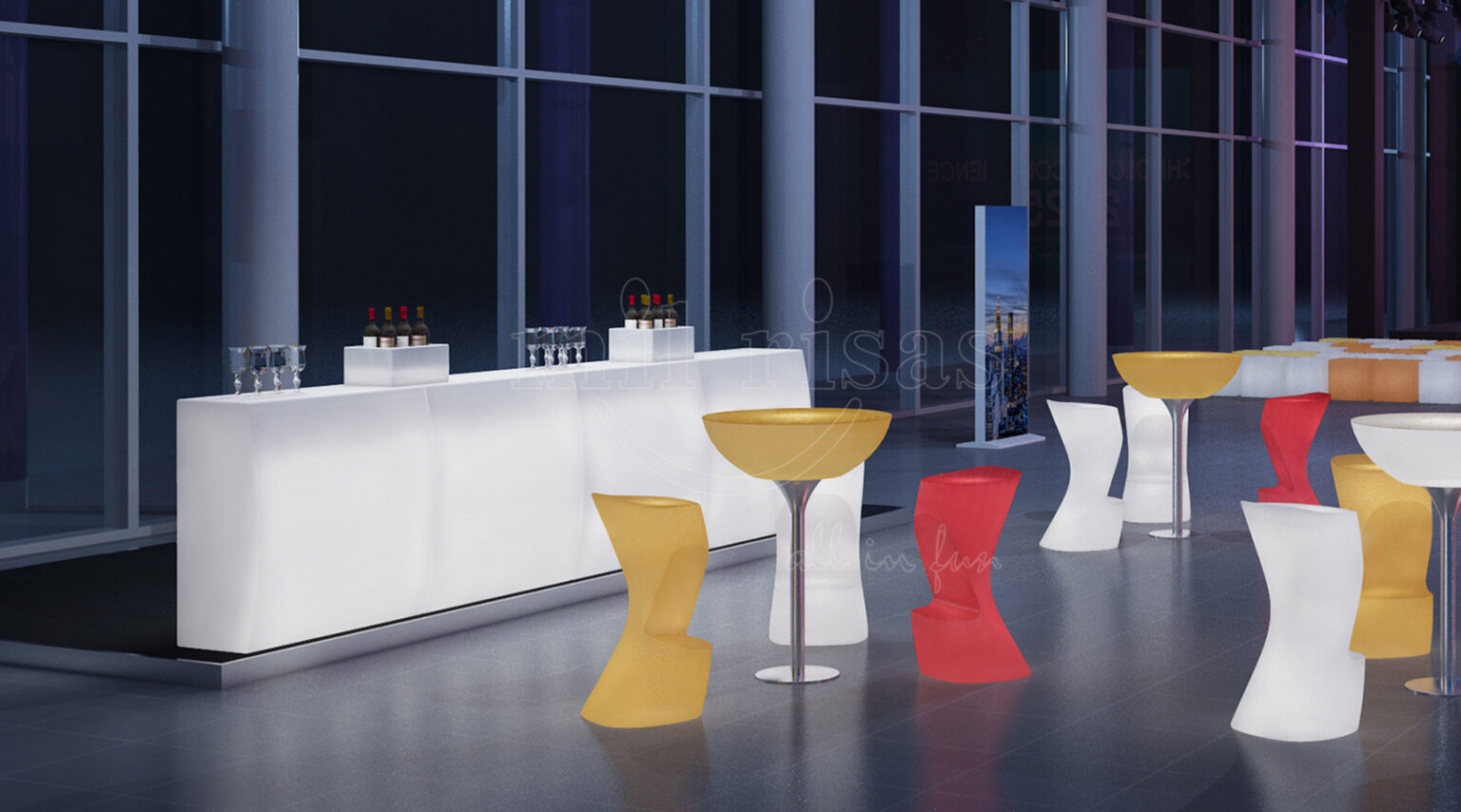 Modern LED Bar Counter for Corporate Gala Dinners and Event Spaces