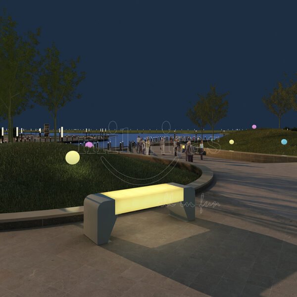 Modernize Your Public Space with a Glowing LED Bench