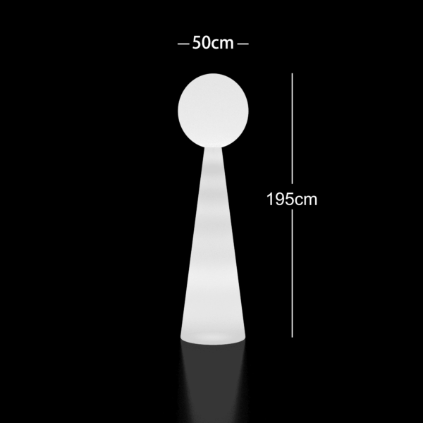 Size of LED Ball And Column Combination Floor Lamp 2