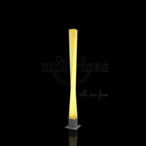 Square Spiral Floor Lamp with Metal Base