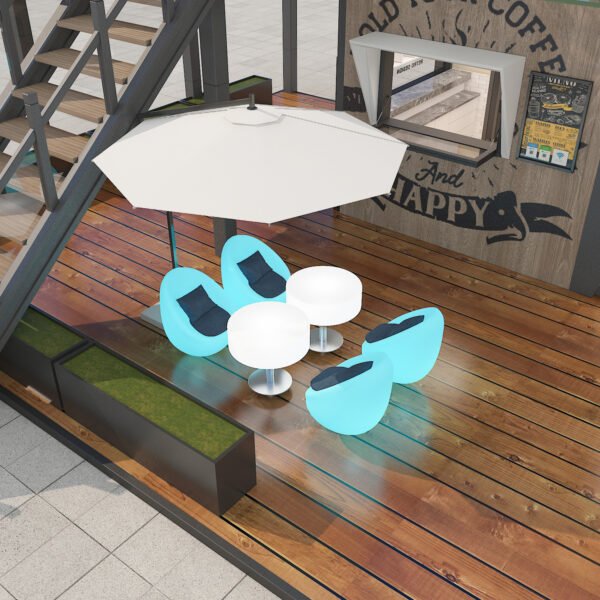 The Scene of the Round LED Coffee Table Outdoor