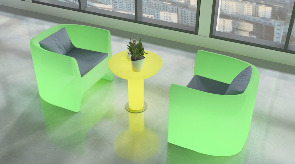 Transform Your Space with the Vibrant Plastic Color Changing High Bar Table