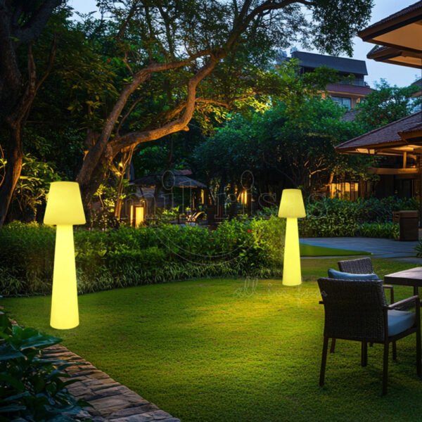 Transform Your Villa Courtyard with the Soft Glow of Our LED Flared Shade Lamp