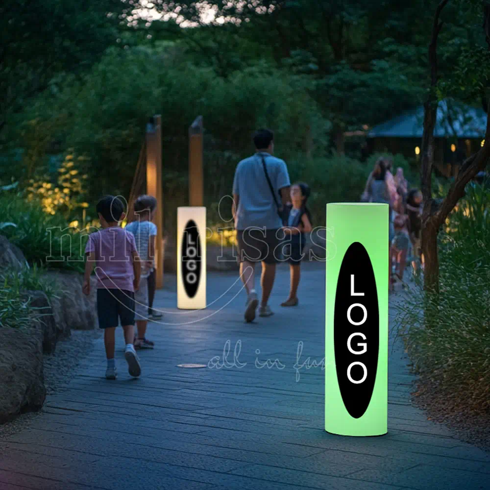 Custom Light Cylindrical Outdoor Lamp Floor