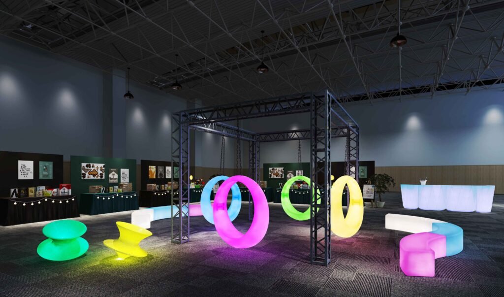 LED expo furniture manufacturer offers stunning creative lighting designs for your Mitzvah Expo