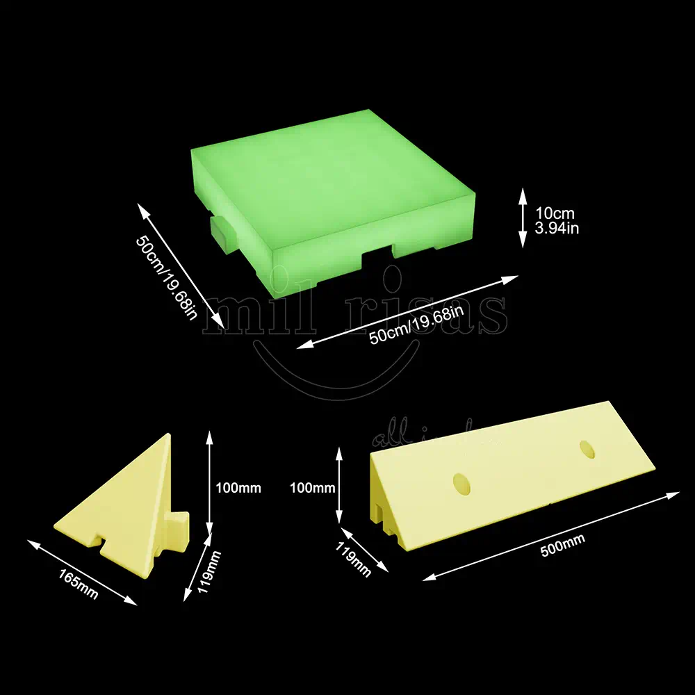 Size of Square Shape Dance Floor Lights Tiles with Buckles