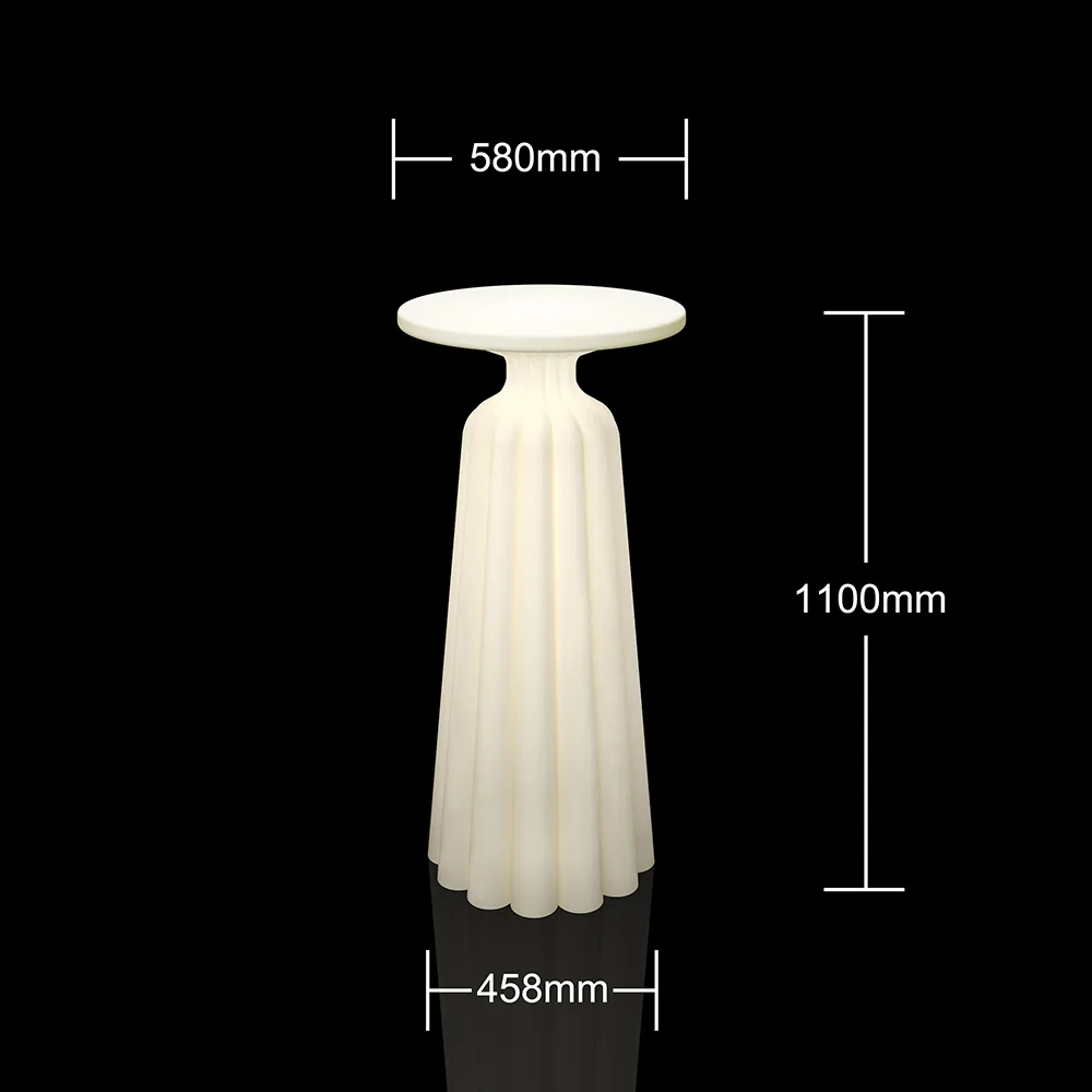 Mesa de centro LED de Dimensiones