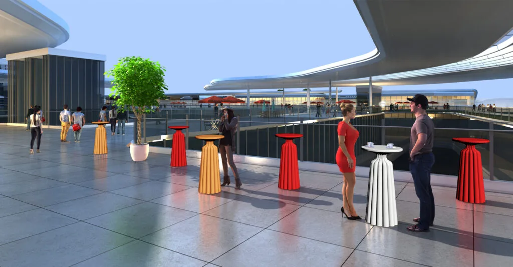 Las mesas de cóctel LED a la venta son perfectas para mesas de centros de ferias comerciales y muebles para eventos especiales