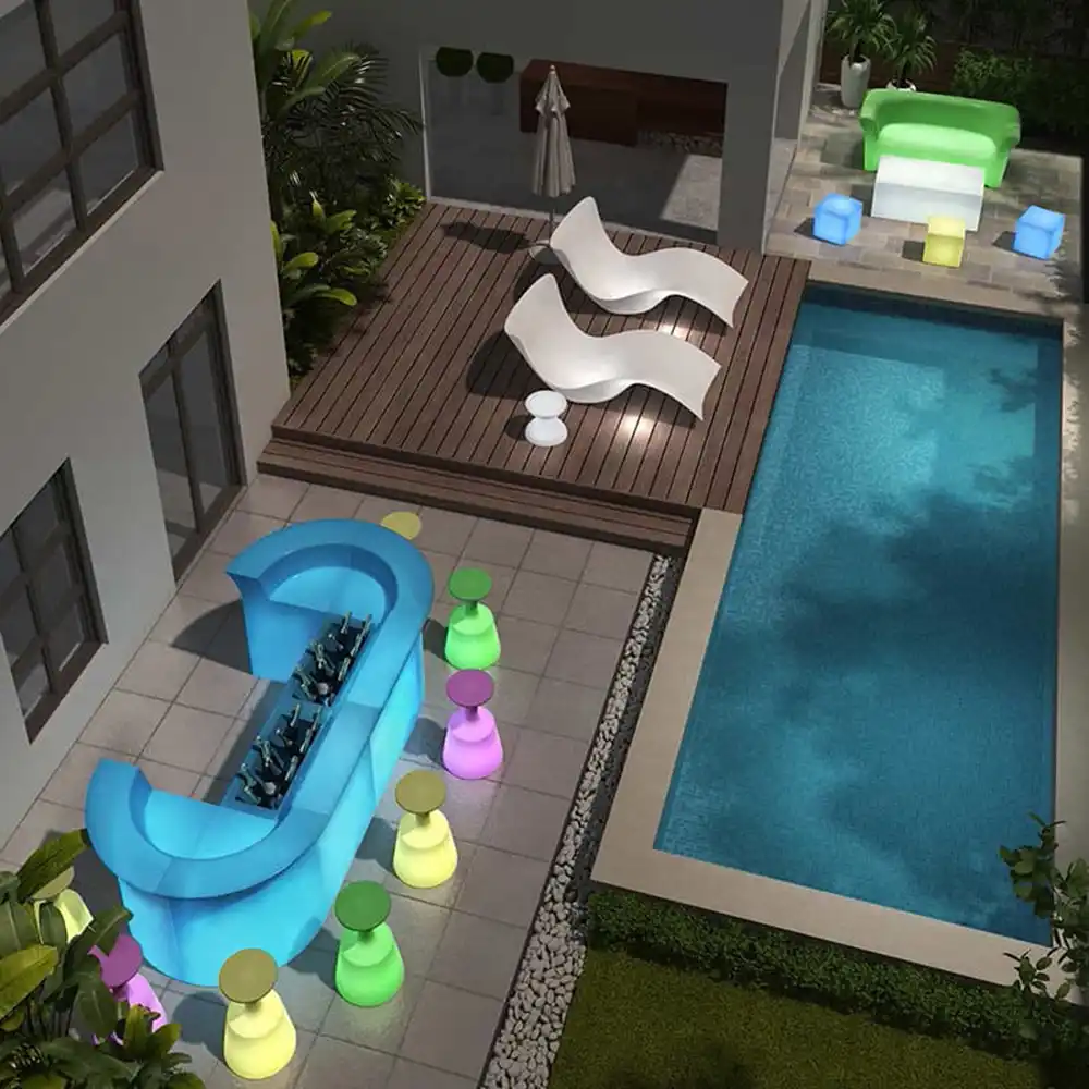 Light-up Bar Counter Straight with Bucket