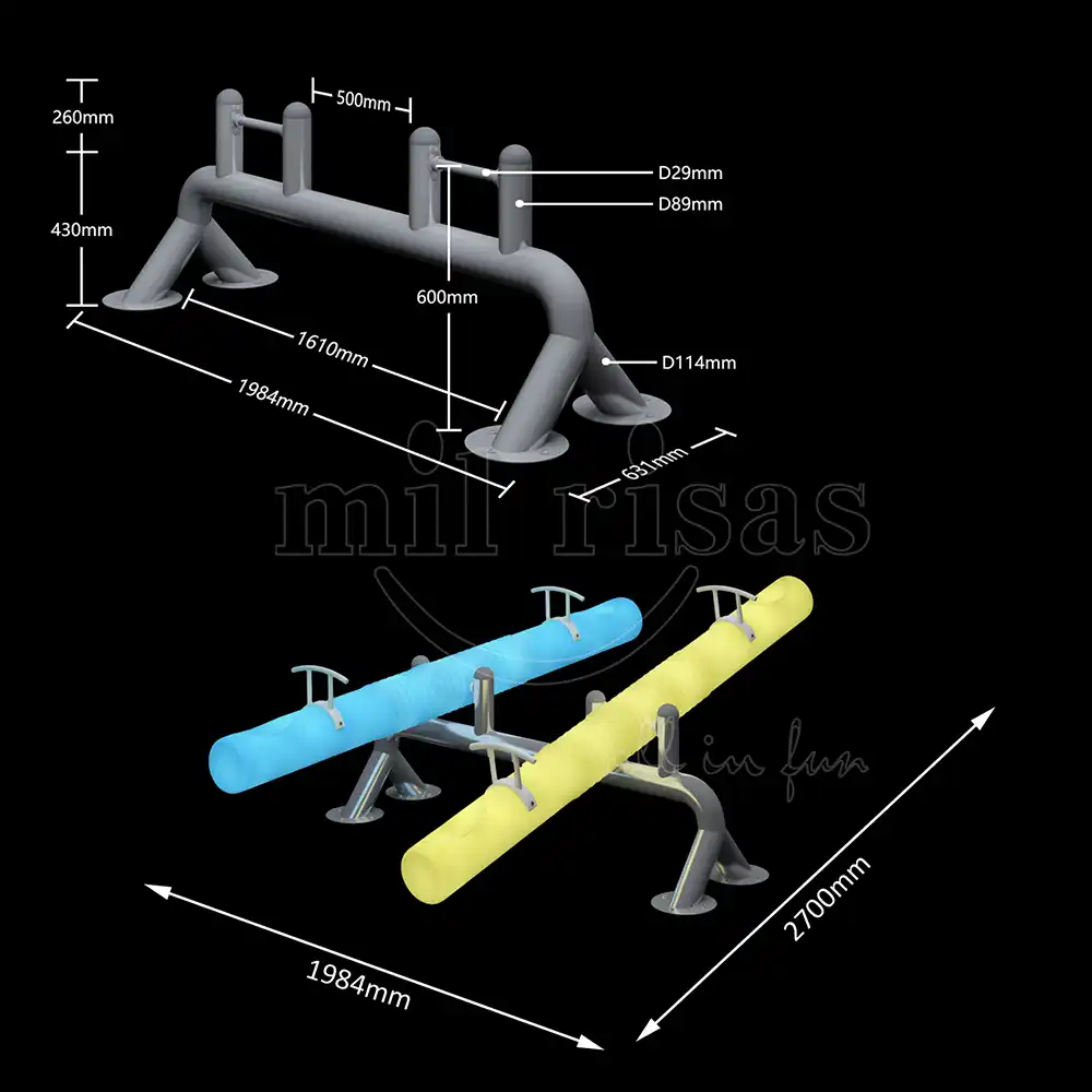Size of LED Double See-Saw 2.7m