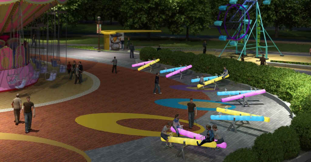 glow Double See-Saw for children playground