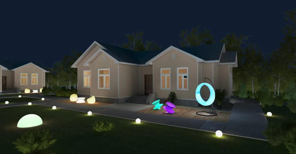 Àirneis patio ùr-nodha LED àrd-inbhe Dealbhaidhean Airson do Balcony, Gàrradh Cùil, Gàrradh