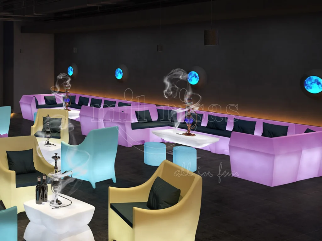 Design the Perfect Hookah Atmosphere with Modular LED Sectional Light Up Couch