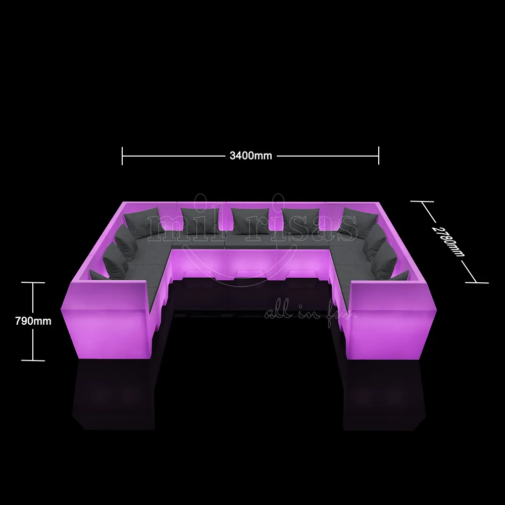 Size of Colorfuldeco Light Up LED Sectional Couch With Soft Cushion Lumbar Pillow