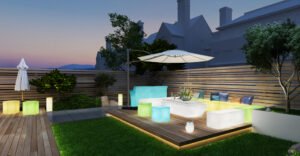 LED lighting into your porch lounge furniture