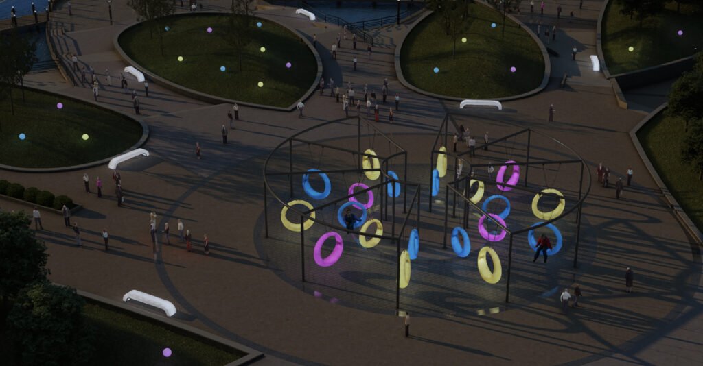 Colorfuldeco اكتشف سحر الارجوحة المعلقة LED في الحدائق العامة