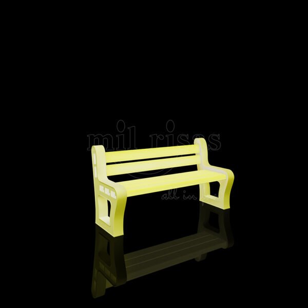 LED Lighted Public Park Benches with Backrest