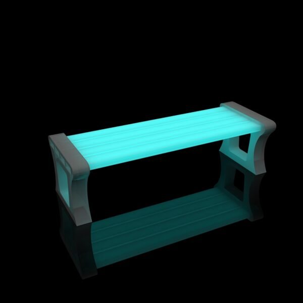 Outdoor Backless LED Playground Landscape Forms Bench blue