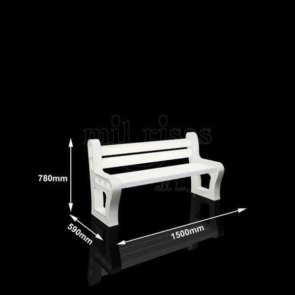 LED Lighted Public Park Benches with Backrest - Image 2